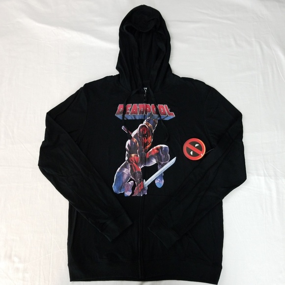 Deadpool Licensed Hooded Fullzip Light Jacket - Picture 4 of 8